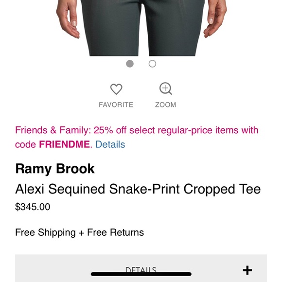 Ramy Brook Sequin python top size small NWOT - Picture 2 of 2